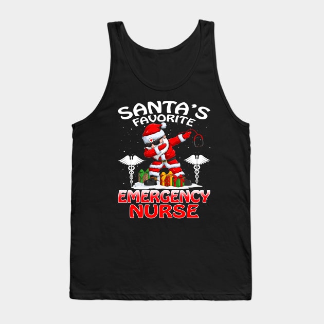 Santas Favorite Emergency Nurse Christmas T Shirt Tank Top by intelus